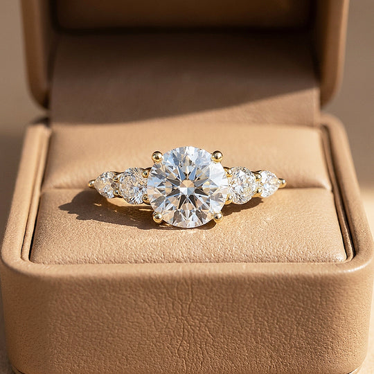 Five-Stone Round Moissanite Ring | 925 Sterling Silver | PRM7227