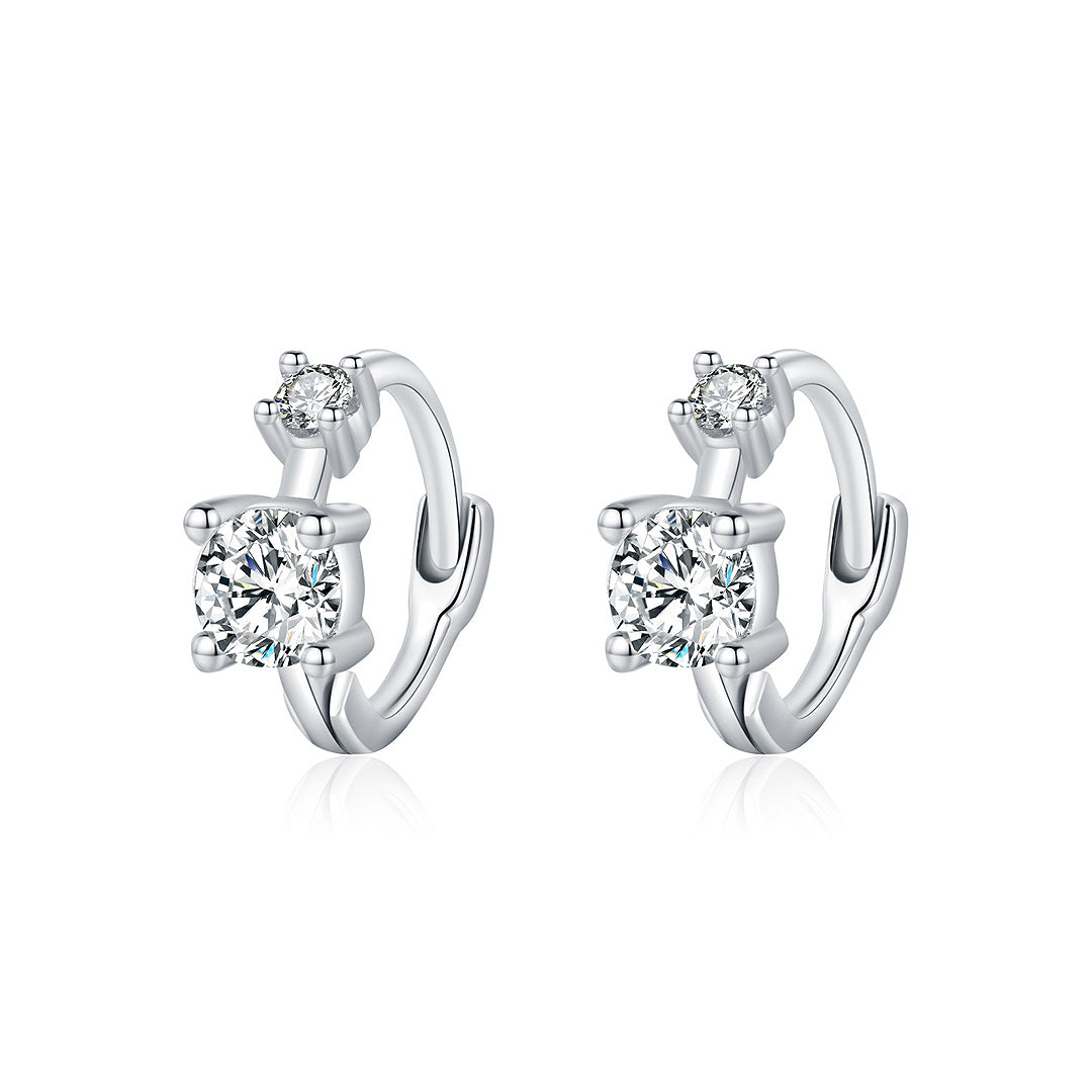 Prm8105: The Double Comet Huggie Earrings