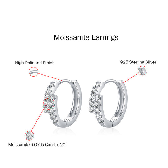 Prm8106: The Moissanite Comet Huggie Hoops