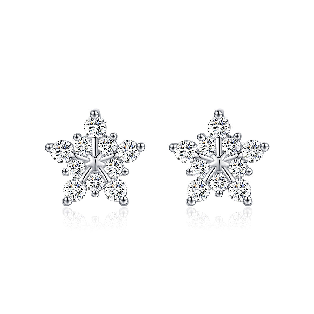 Prm8107: The Moissanite Starburst Stud Earrings