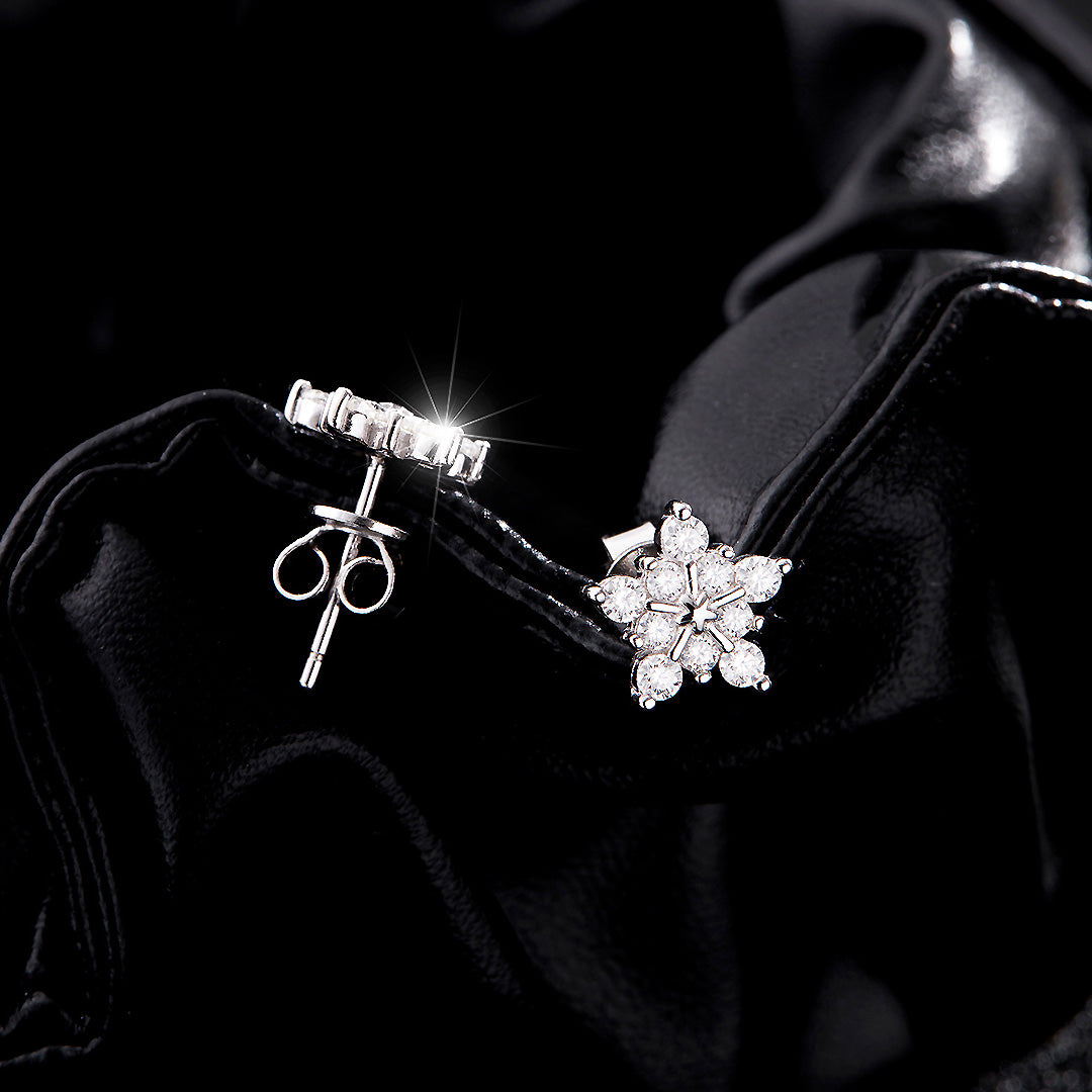 Prm8107: The Moissanite Starburst Stud Earrings