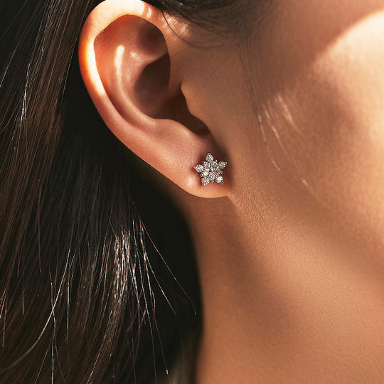 Prm8107: The Moissanite Starburst Stud Earrings