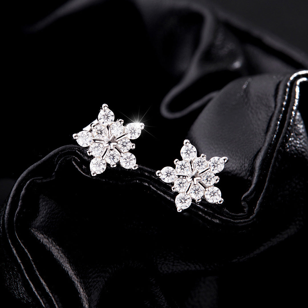 Prm8107: The Moissanite Starburst Stud Earrings