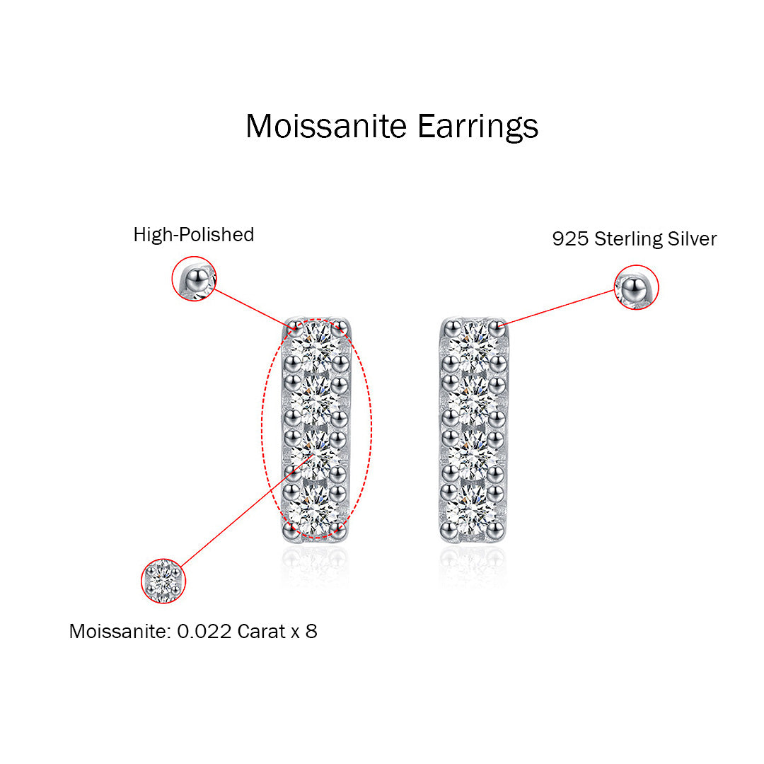 Prm8110: The Moissanite Bar Stud Earrings