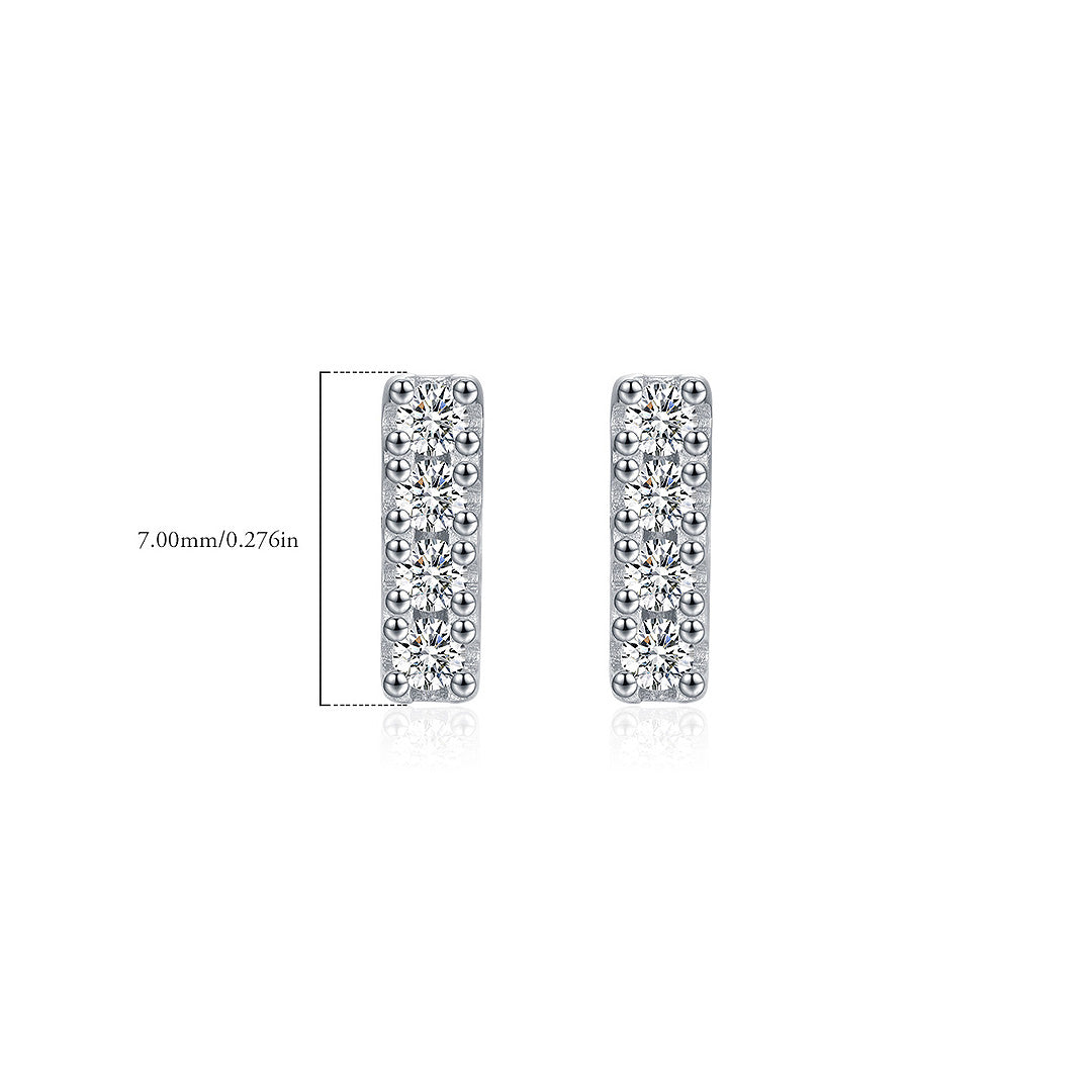 Prm8110: The Moissanite Bar Stud Earrings