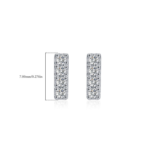 Prm8110: The Moissanite Bar Stud Earrings