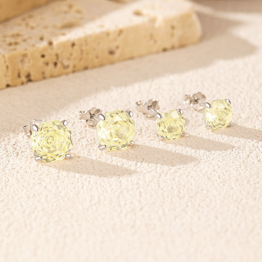 Prm8112: The Canary Sparkle Stud Earrings