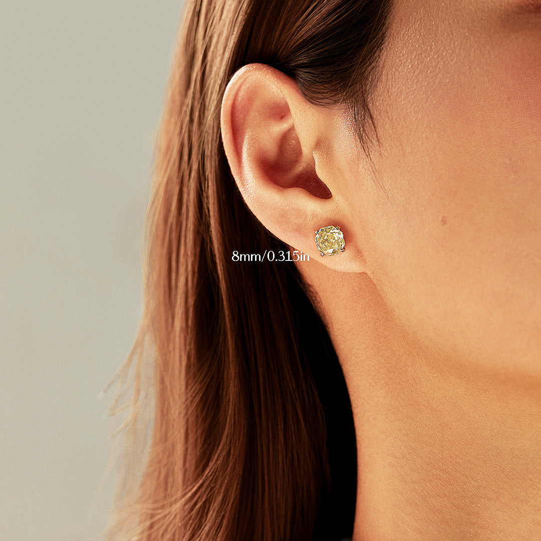 Prm8112: The Canary Sparkle Stud Earrings