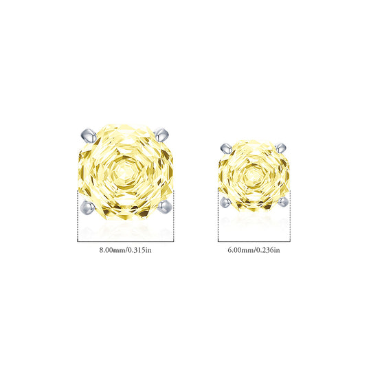 Prm8112: The Canary Sparkle Stud Earrings