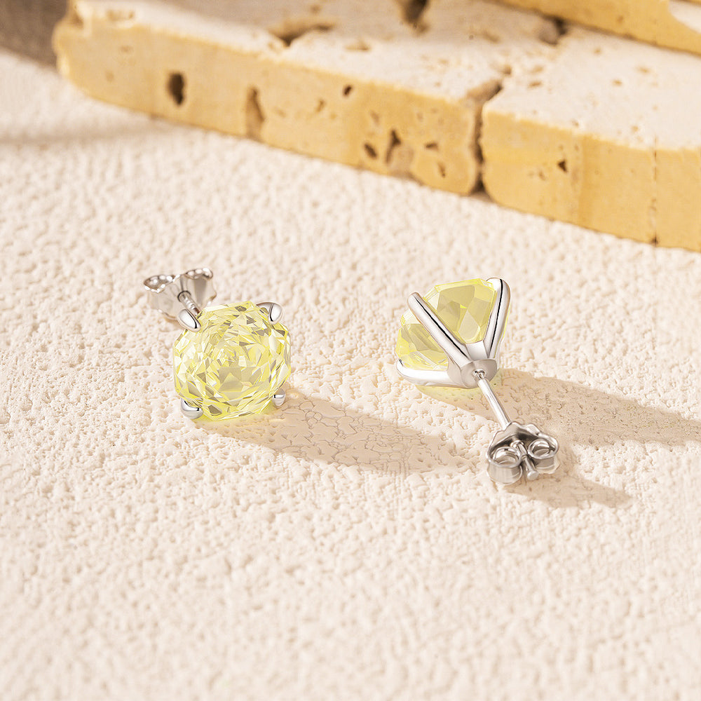 Prm8112: The Canary Sparkle Stud Earrings