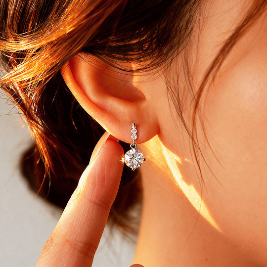 Prm8119: The Moissanite Cascading Drop Earrings
