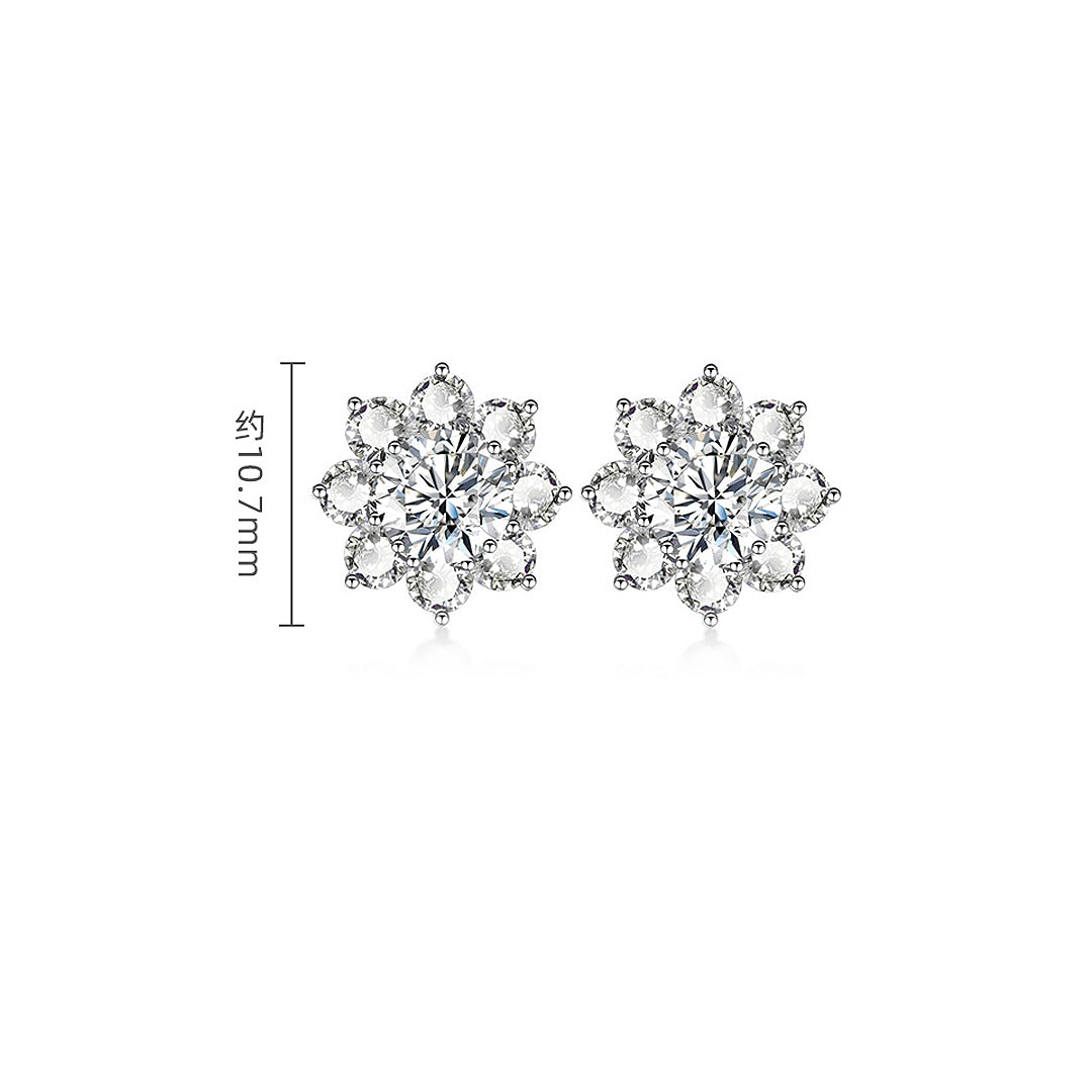 Prm8120: The Moissanite Blossom Stud Earrings