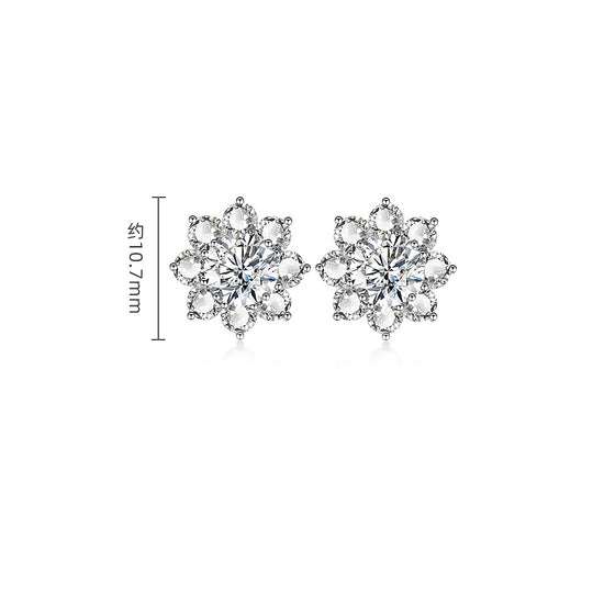 Prm8120: The Moissanite Blossom Stud Earrings
