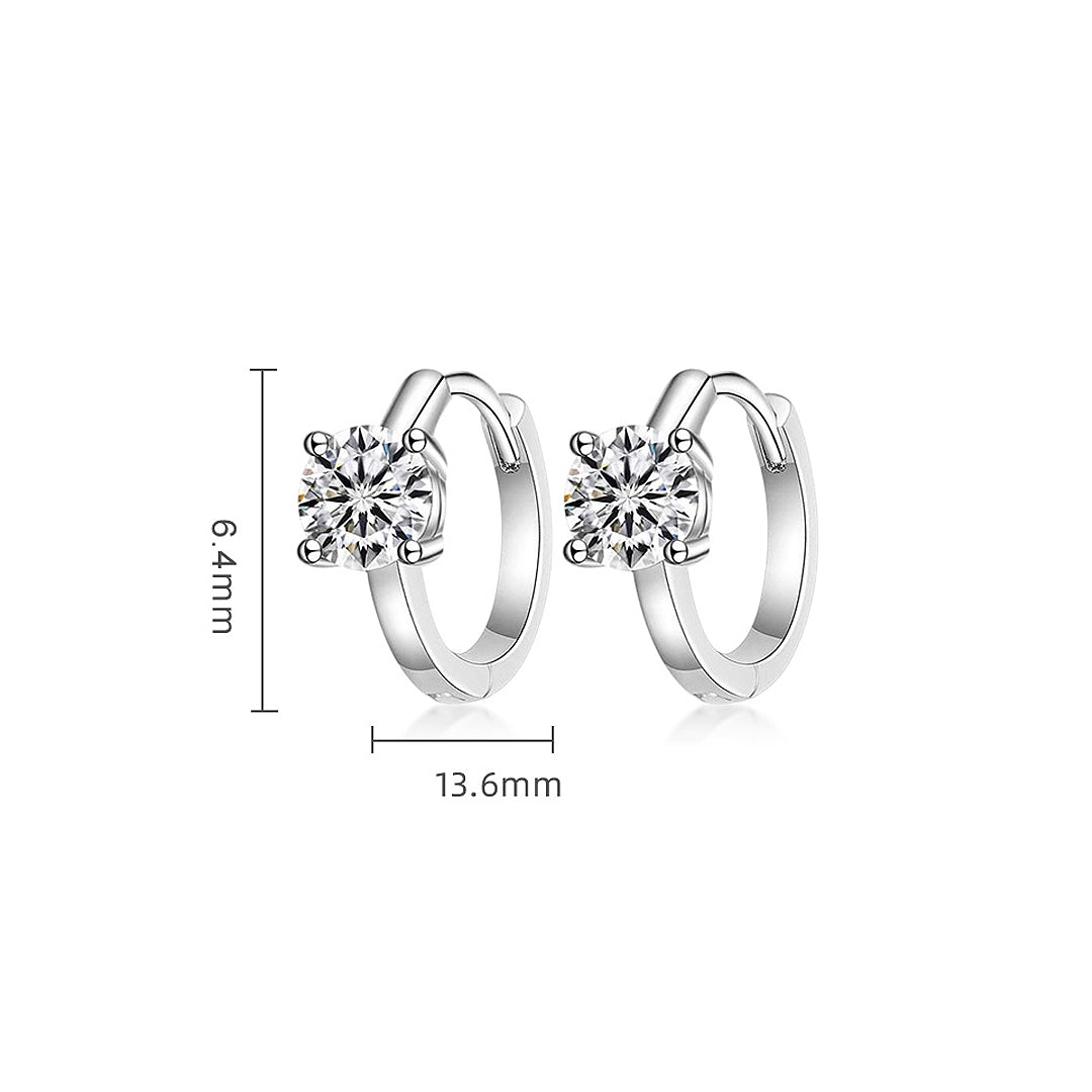 Prm8121: The Moissanite Solitaire Huggie Drop Earrings