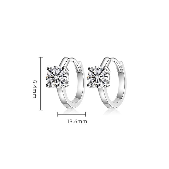 Prm8121: The Moissanite Solitaire Huggie Drop Earrings