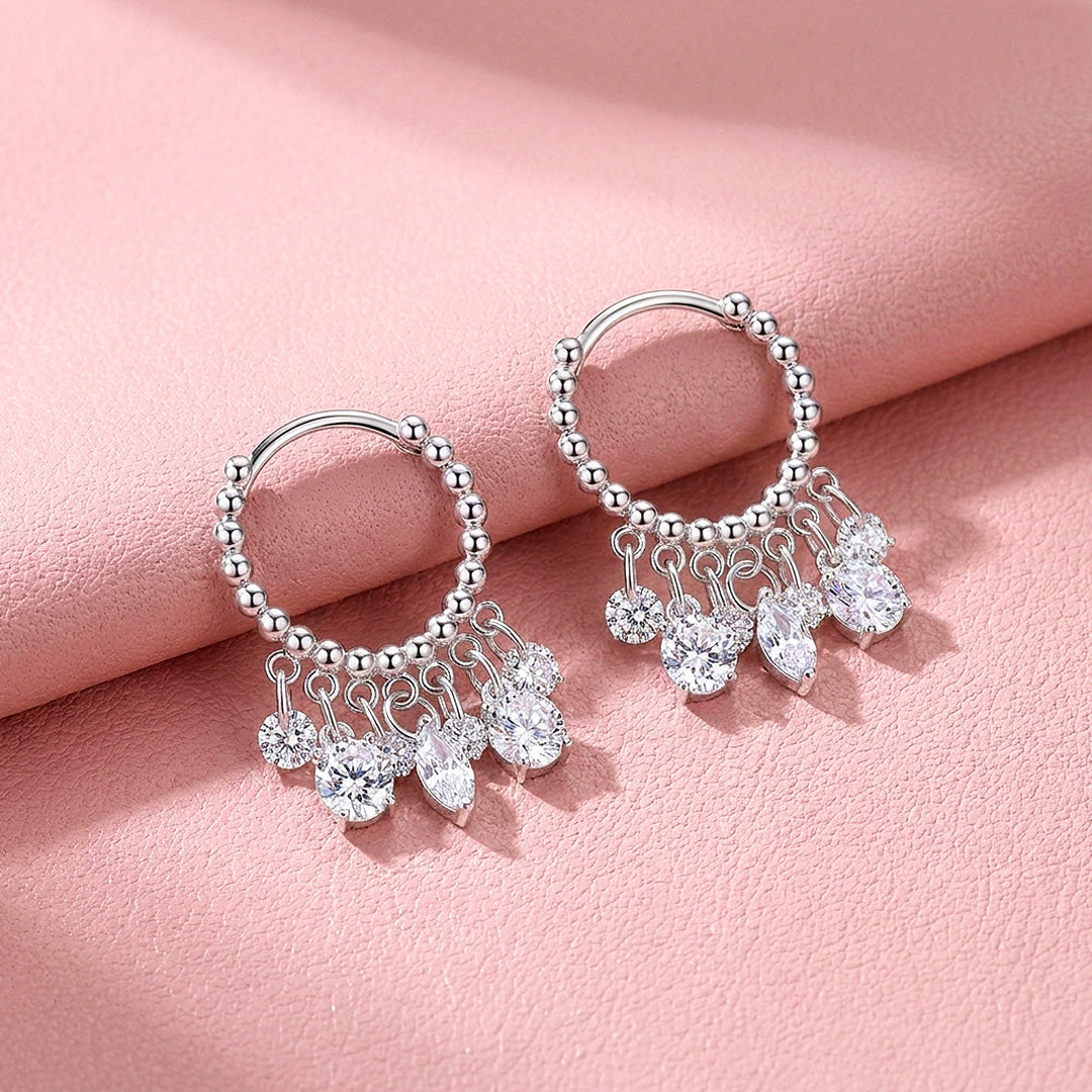 Beaded Chandelier Drop Earrings | 925 Sterling Silver | PRM8177