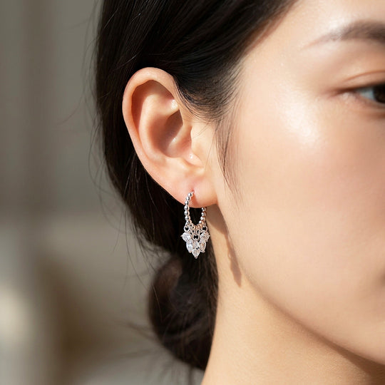 Beaded Chandelier Drop Earrings | 925 Sterling Silver | PRM8177