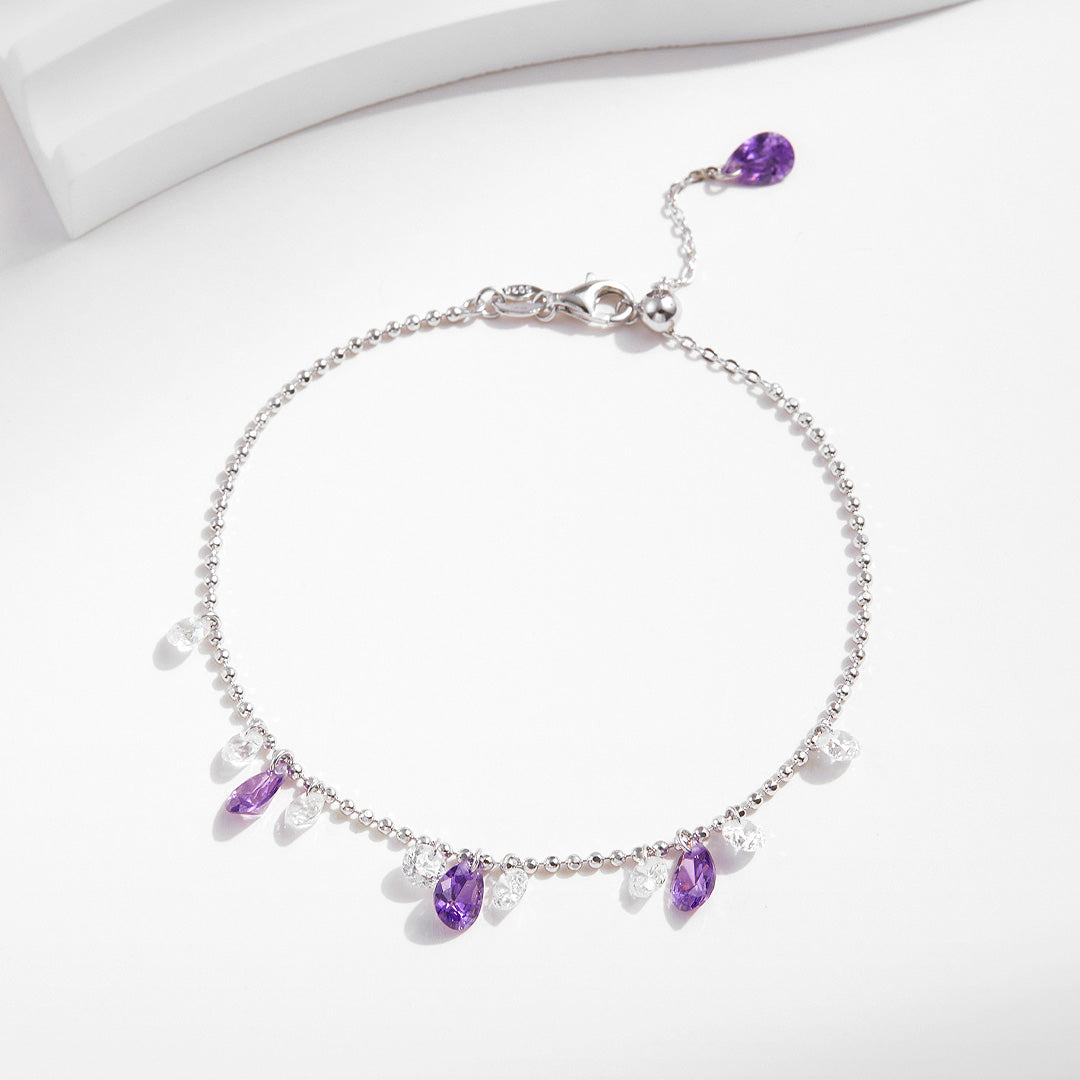 Prm9108: The Amethyst Droplet Bracelet