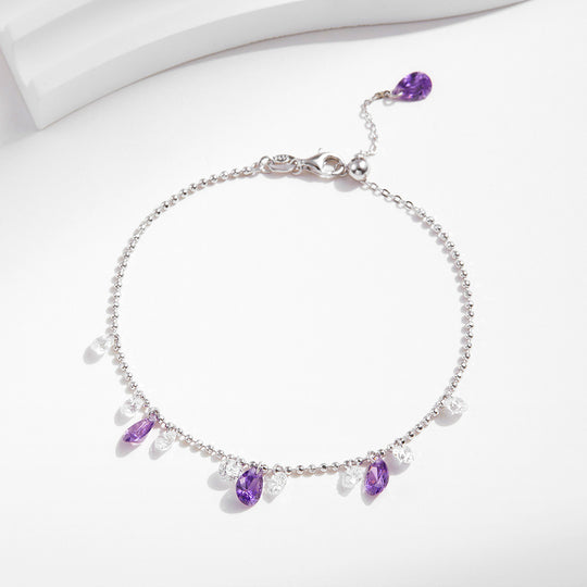 Prm9108: The Amethyst Droplet Bracelet