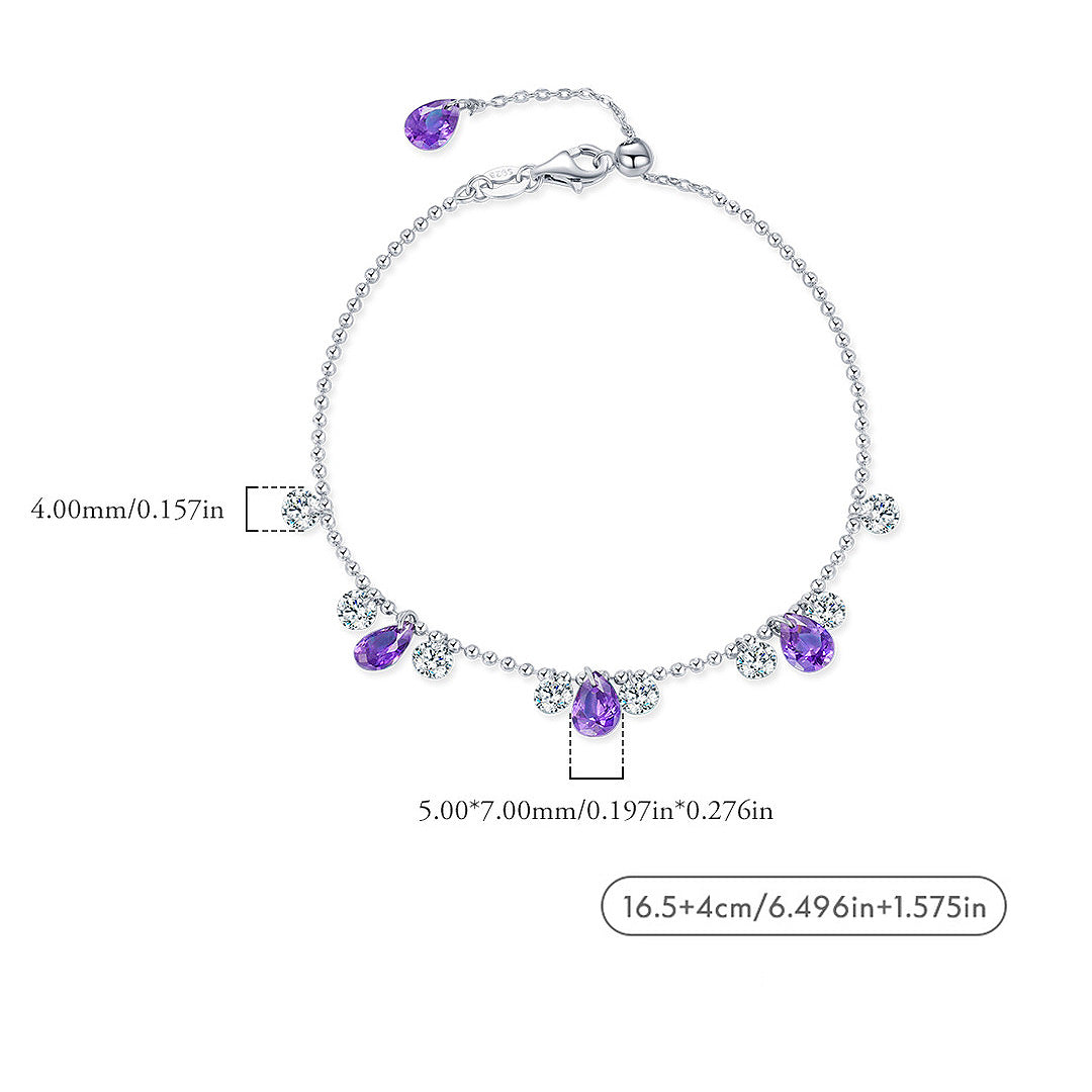 Prm9108: The Amethyst Droplet Bracelet