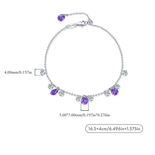 Prm9108: The Amethyst Droplet Bracelet