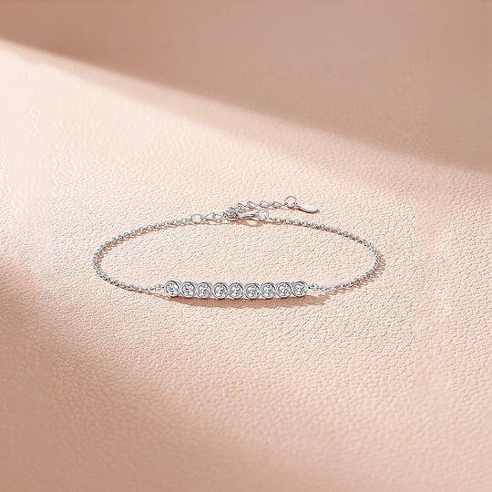 Moissanite Horizontal Bar Bracelet | Prm9115