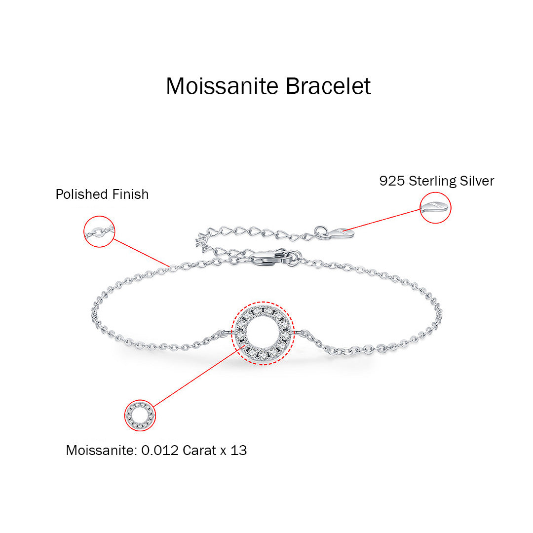 Prm9117: The Moissanite Circle of Life Bracelet