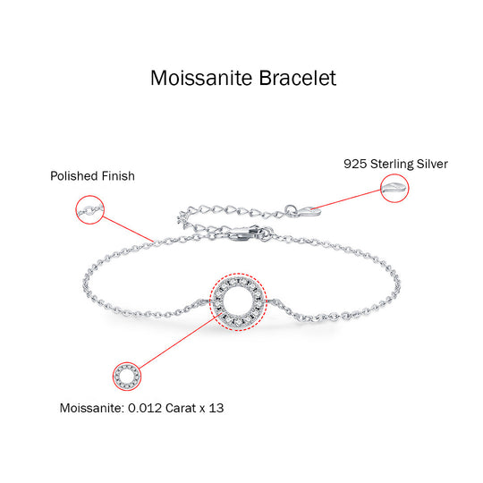 Prm9117: The Moissanite Circle of Life Bracelet