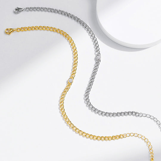 Prm9120: The Moissanite Curb Chain Bracelet