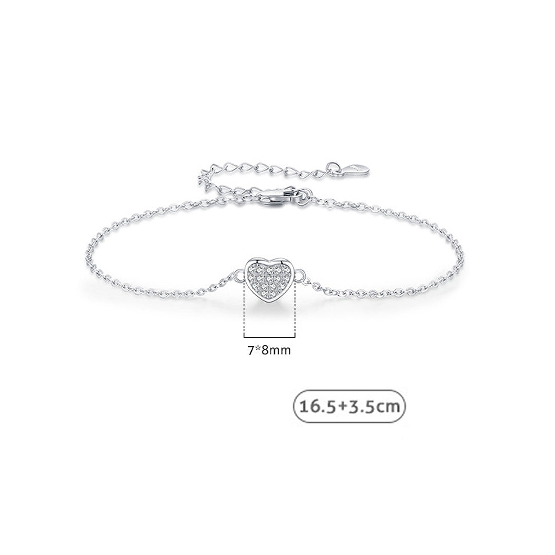 Prm9121: The Pavé Heart Devotion Bracelet
