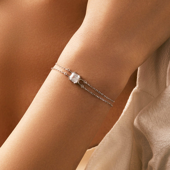 Prm9125: The Princess Cut Elegance Bracelet