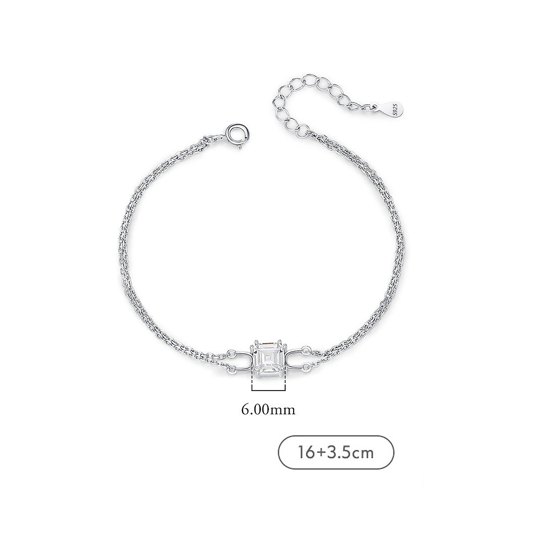 Prm9125: The Princess Cut Elegance Bracelet