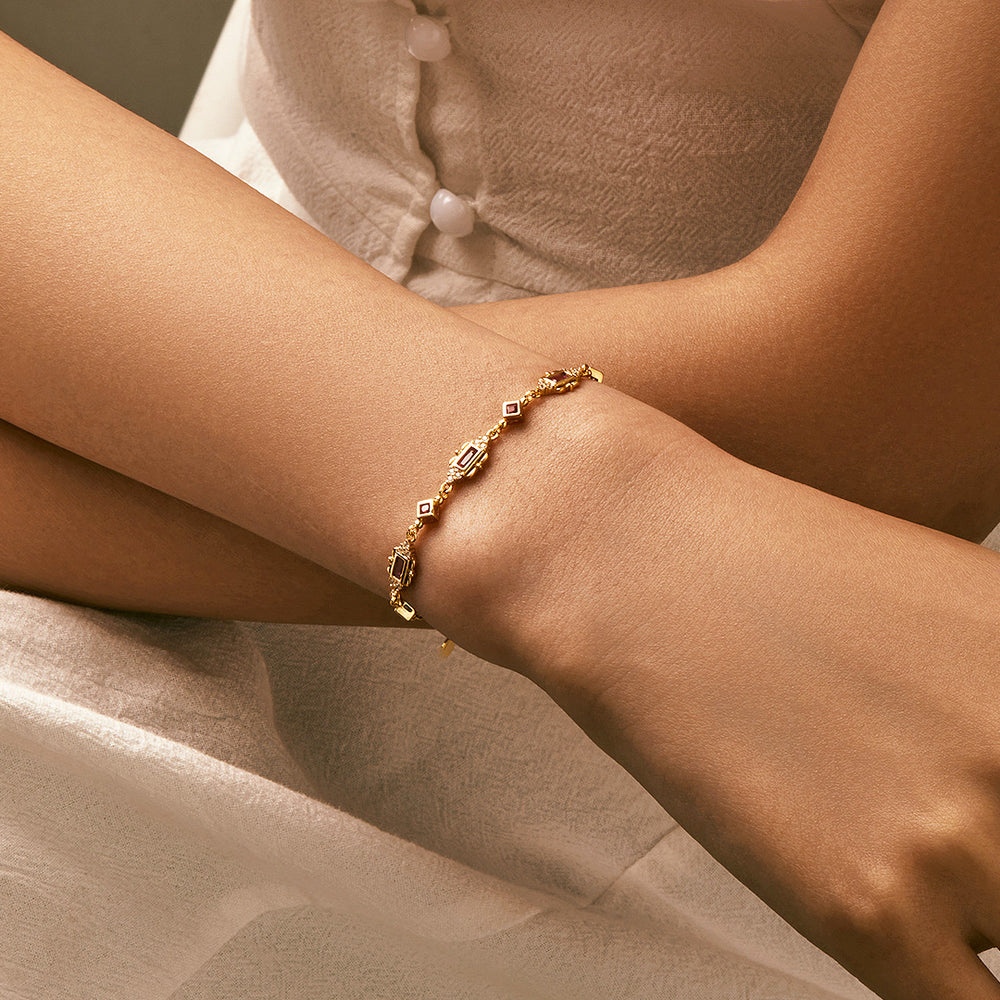 Prm9127: The Royal Ruby Art Deco Bracelet