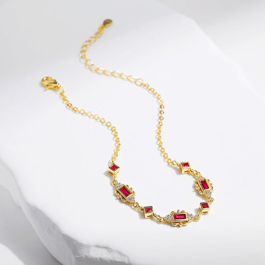 Prm9127: The Royal Ruby Art Deco Bracelet