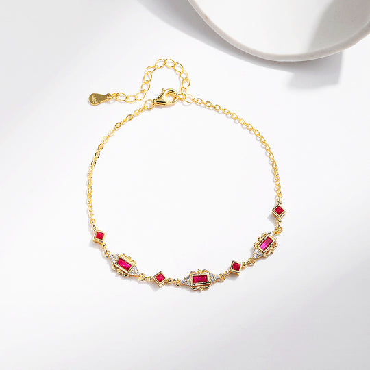 Prm9127: The Royal Ruby Art Deco Bracelet