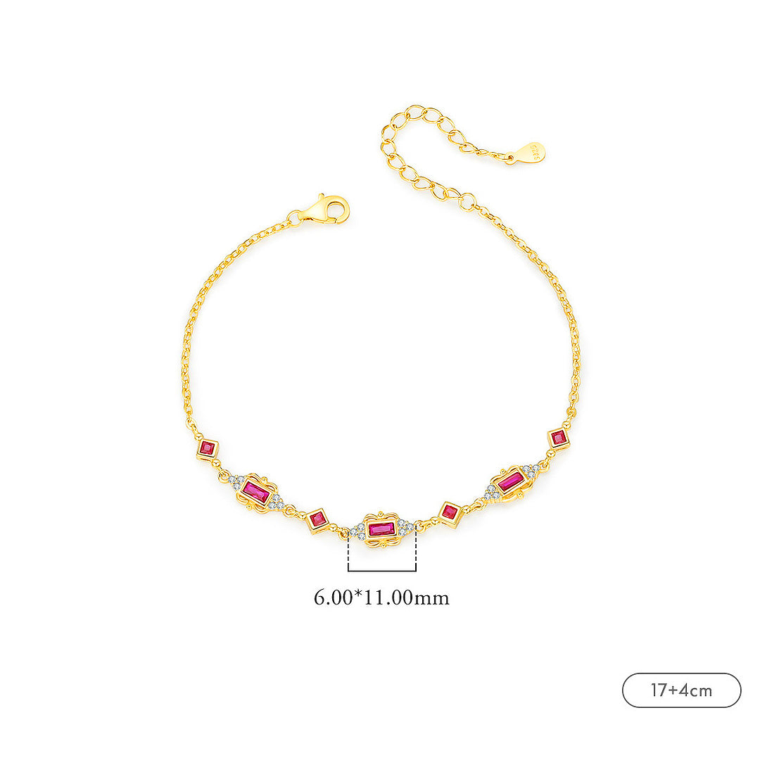 Prm9127: The Royal Ruby Art Deco Bracelet