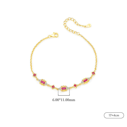 Prm9127: The Royal Ruby Art Deco Bracelet