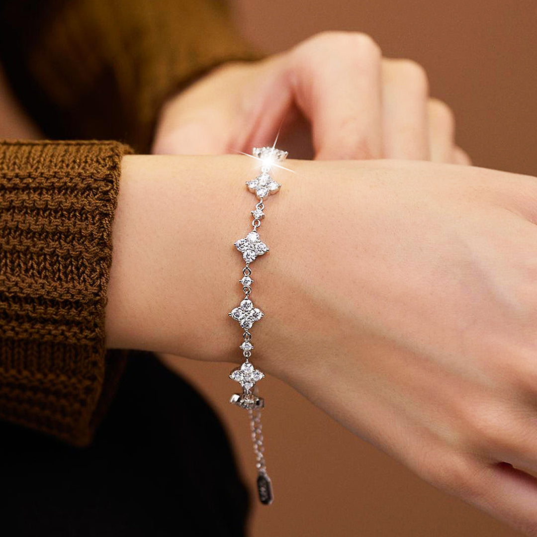 Prm9129 – Clover Moissanite Bracelet