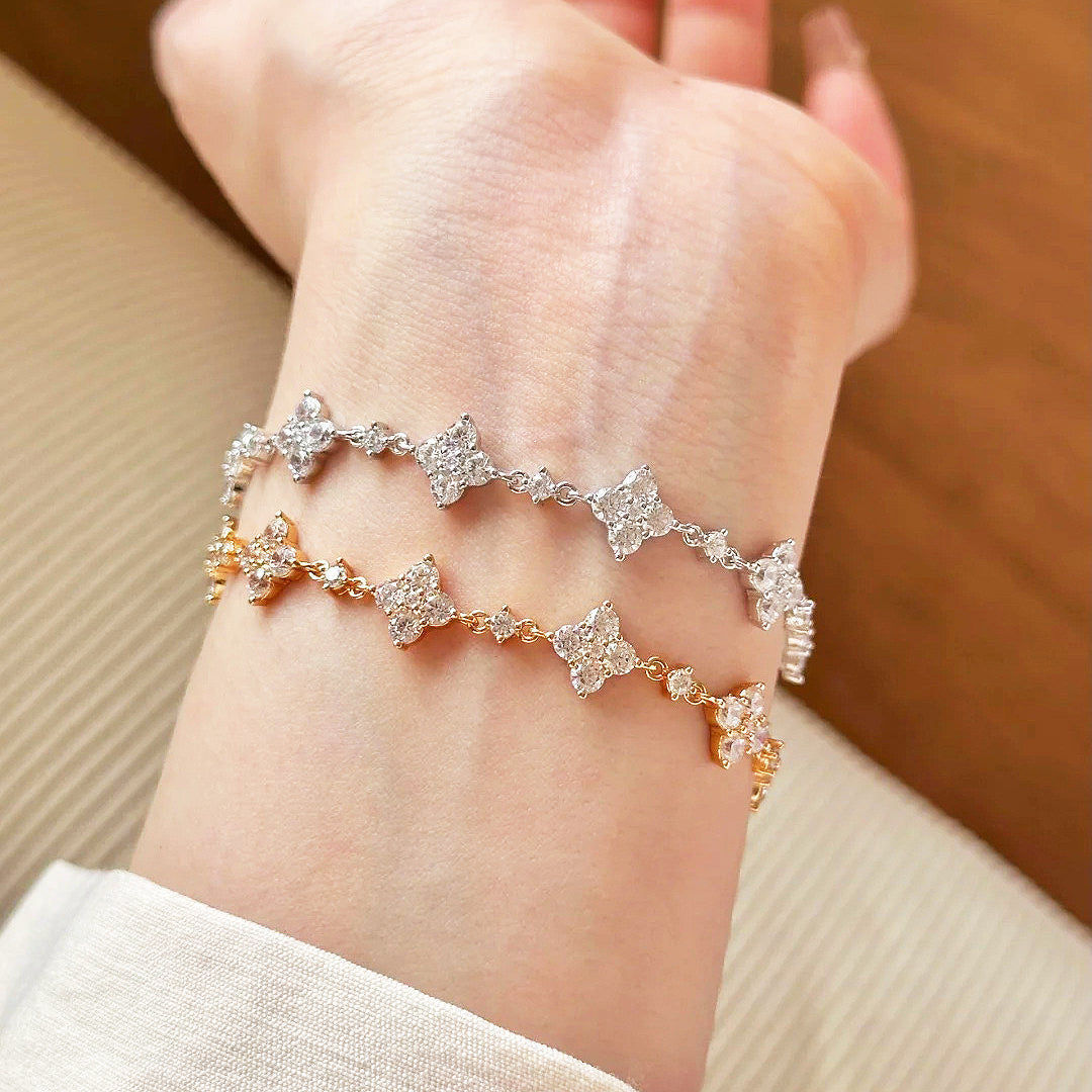 Prm9129 – Clover Moissanite Bracelet
