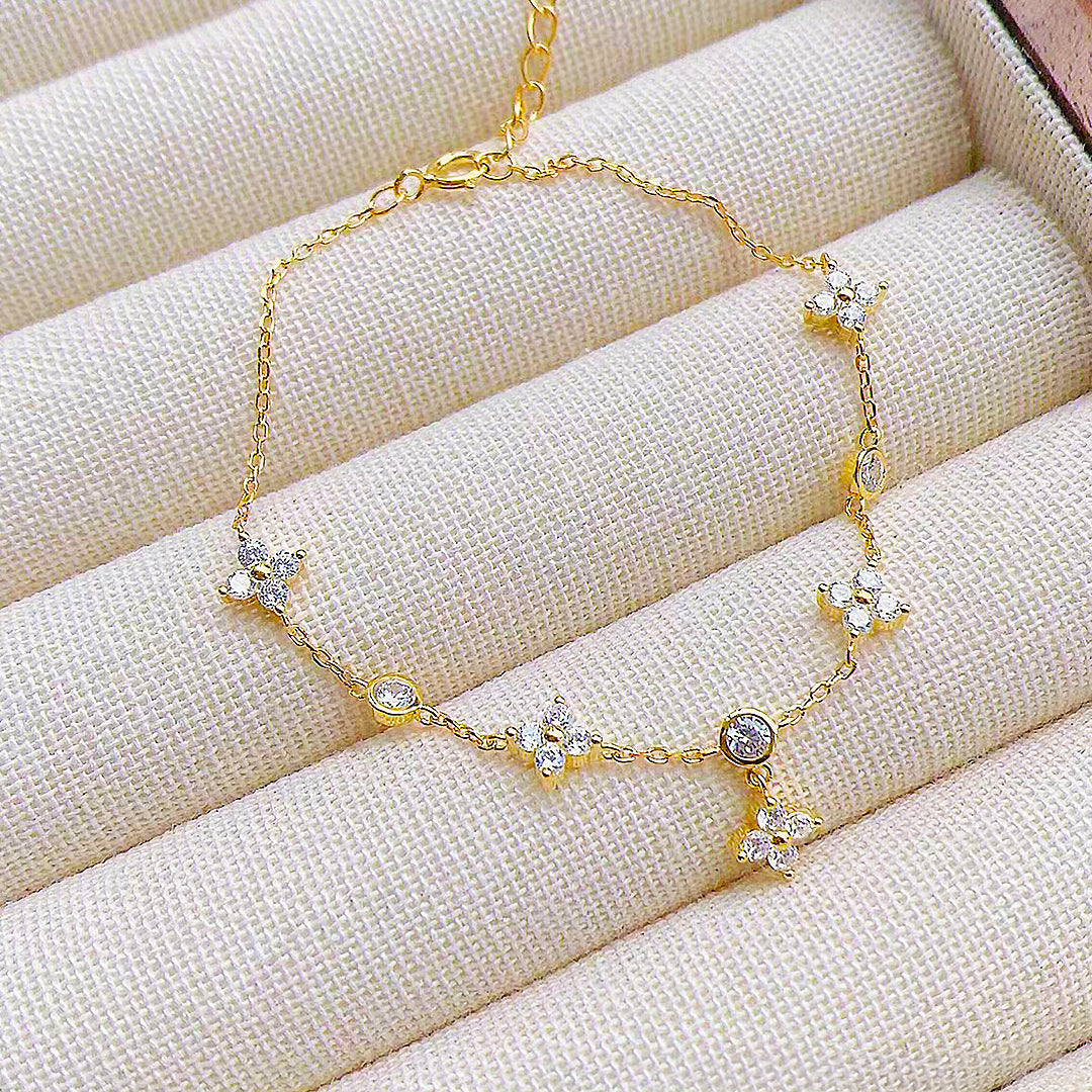 Prm9130 – Clover Moissanite Bracelet