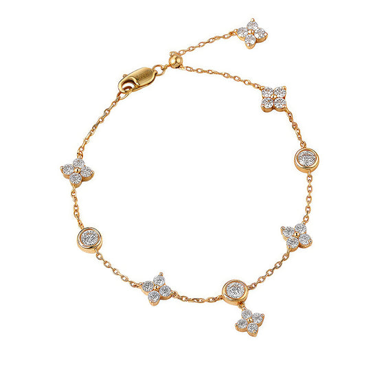 Prm9130 – Clover Moissanite Bracelet