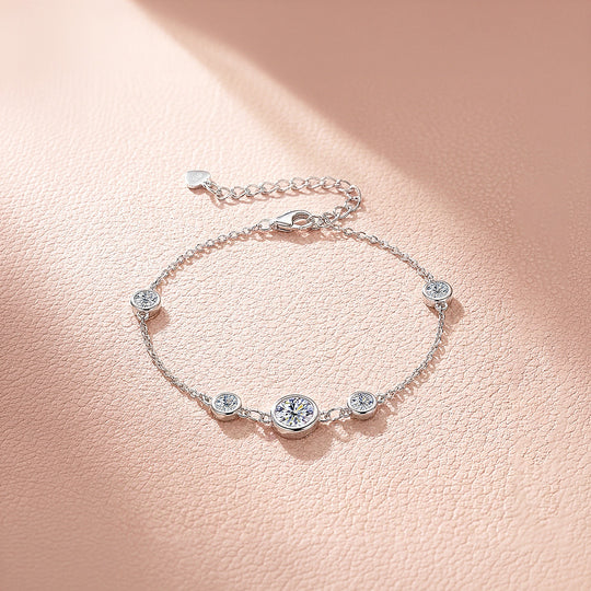 Five-Stone Bezel Station Bracelet | Moissanite | Prm9134