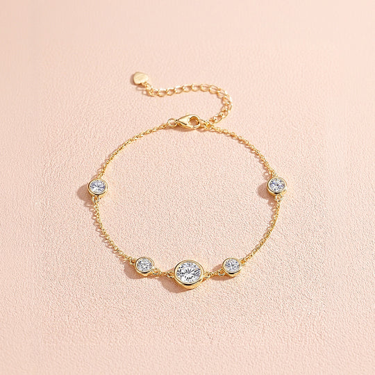 Five-Stone Bezel Station Bracelet | Moissanite | Prm9134