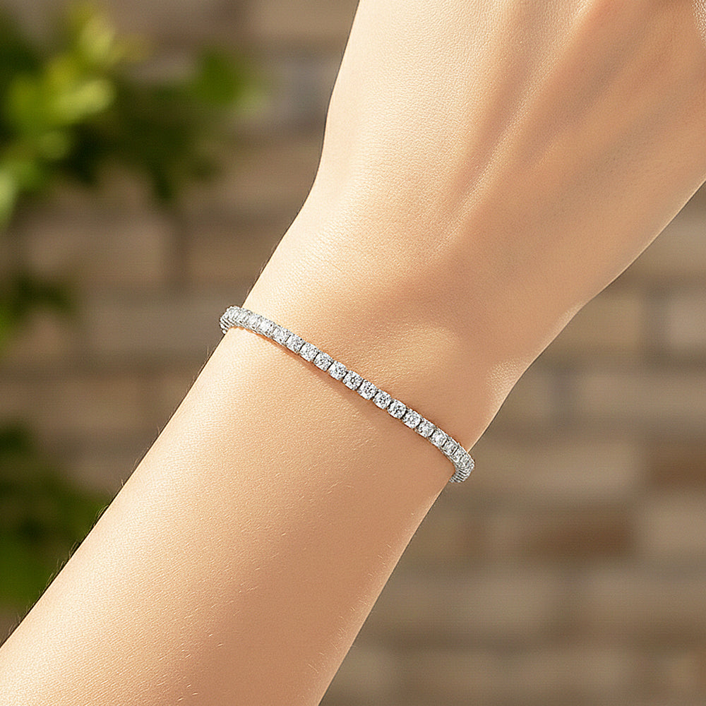Classic Tennis Bracelet | Diamond Simulant | Prm9144 - Bracelets | Singapore Jewellery, Wedding Rings & Gifts | Same Day Delivery | Tiara.com.sg