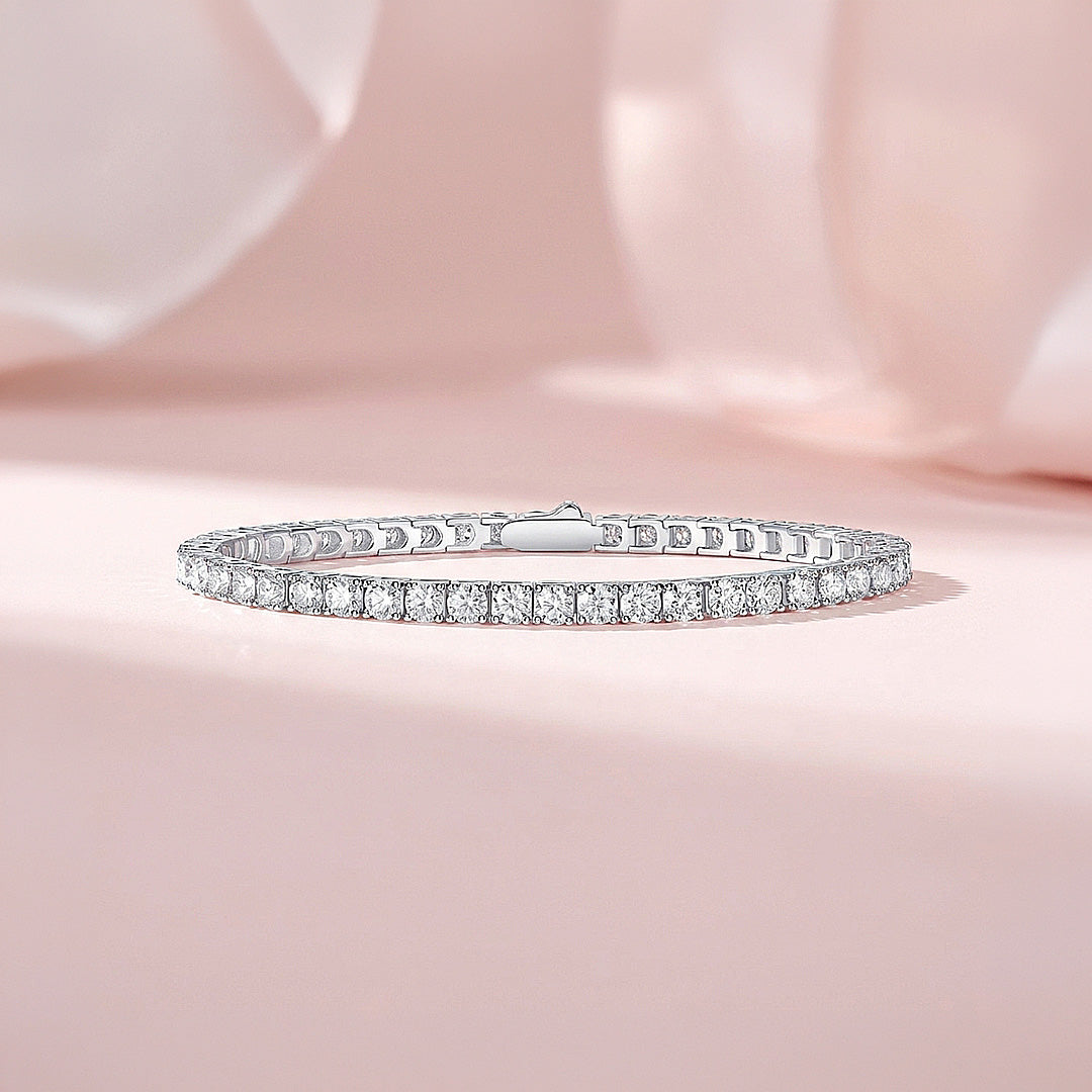 Square Tennis Bracelet | Moissanite | Prm9145