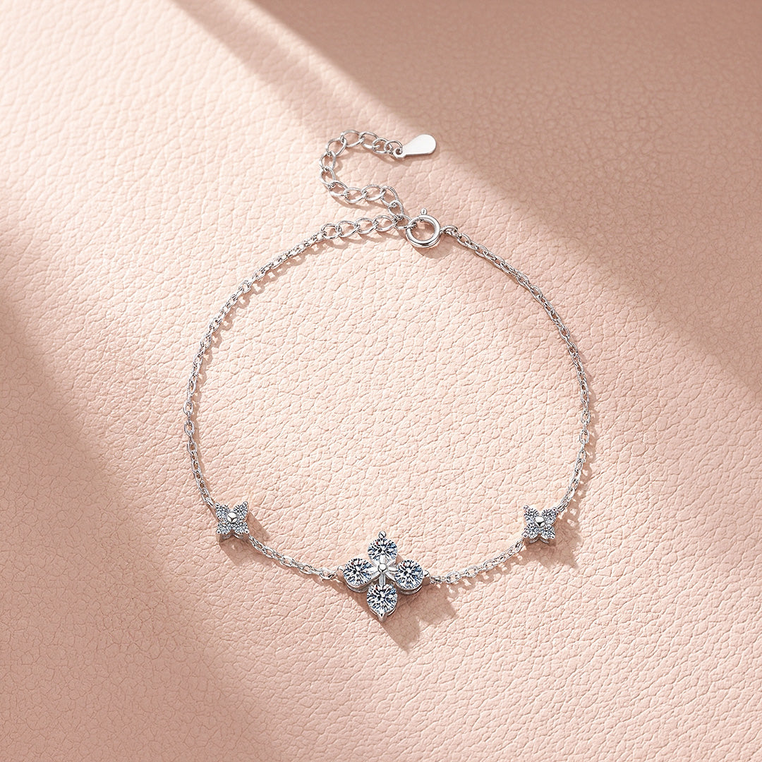 Floral Marquise Link Bracelet | Moissanite | Prm9162