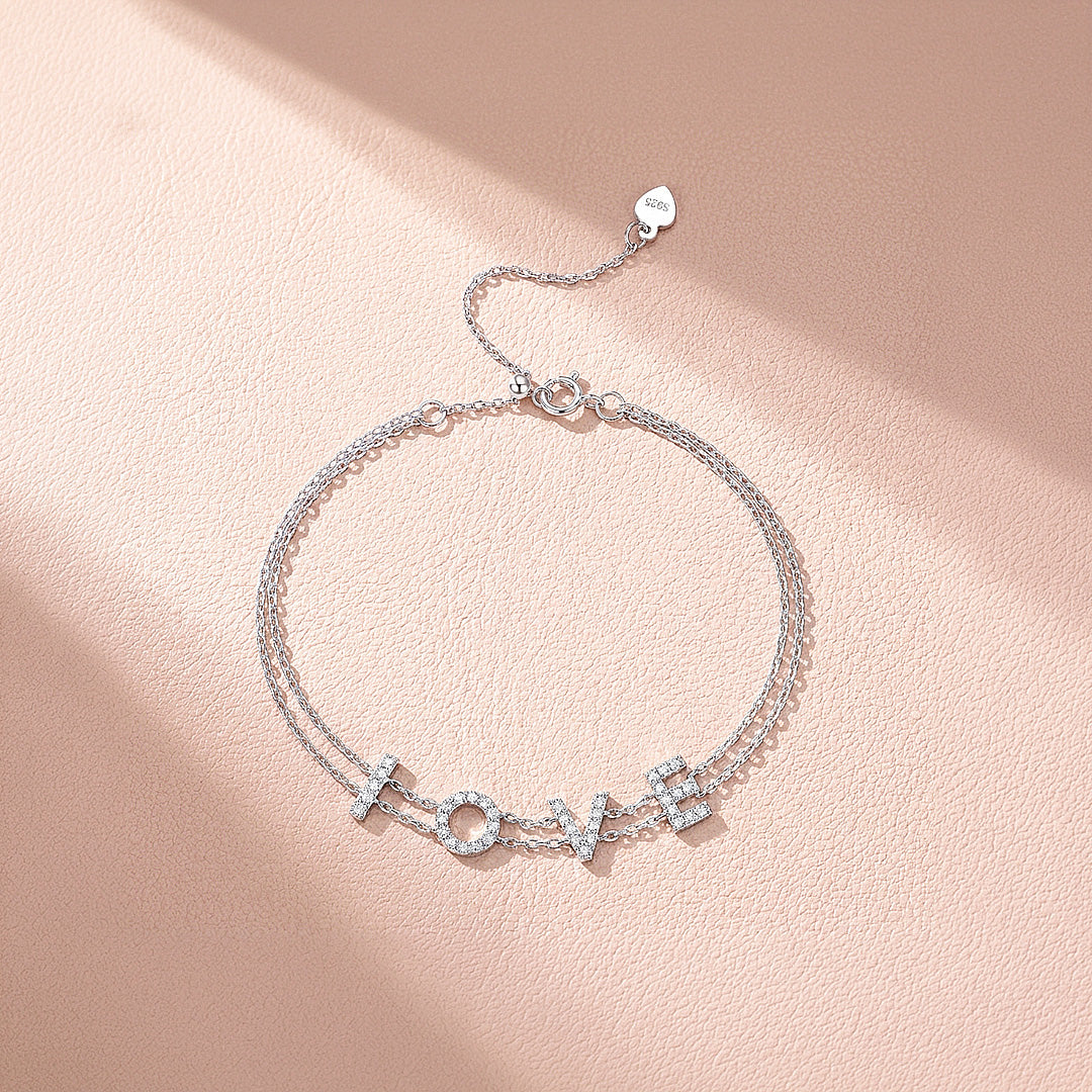 LOVE Double-Layer Bracelet | Moissanite | Prm9167