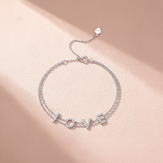 LOVE Double-Layer Bracelet | Moissanite | Prm9167