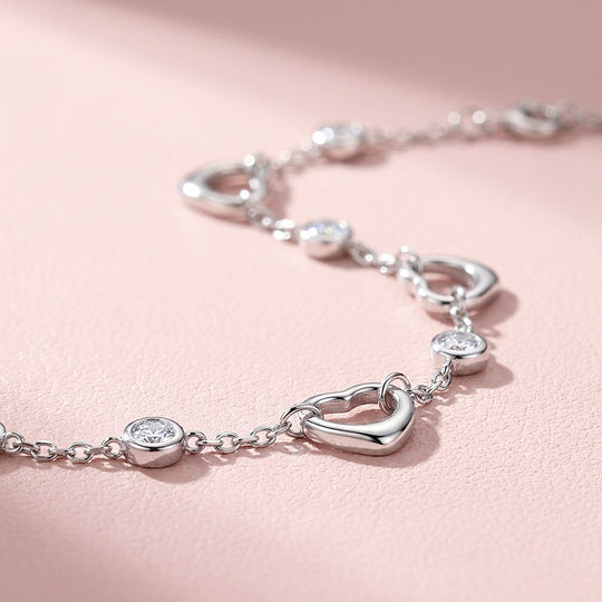 Open Heart Moissanite Women Bracelet | Prm9194