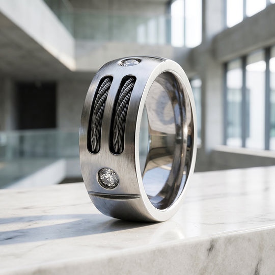 Industrial Cable Inlay Ring | Men&